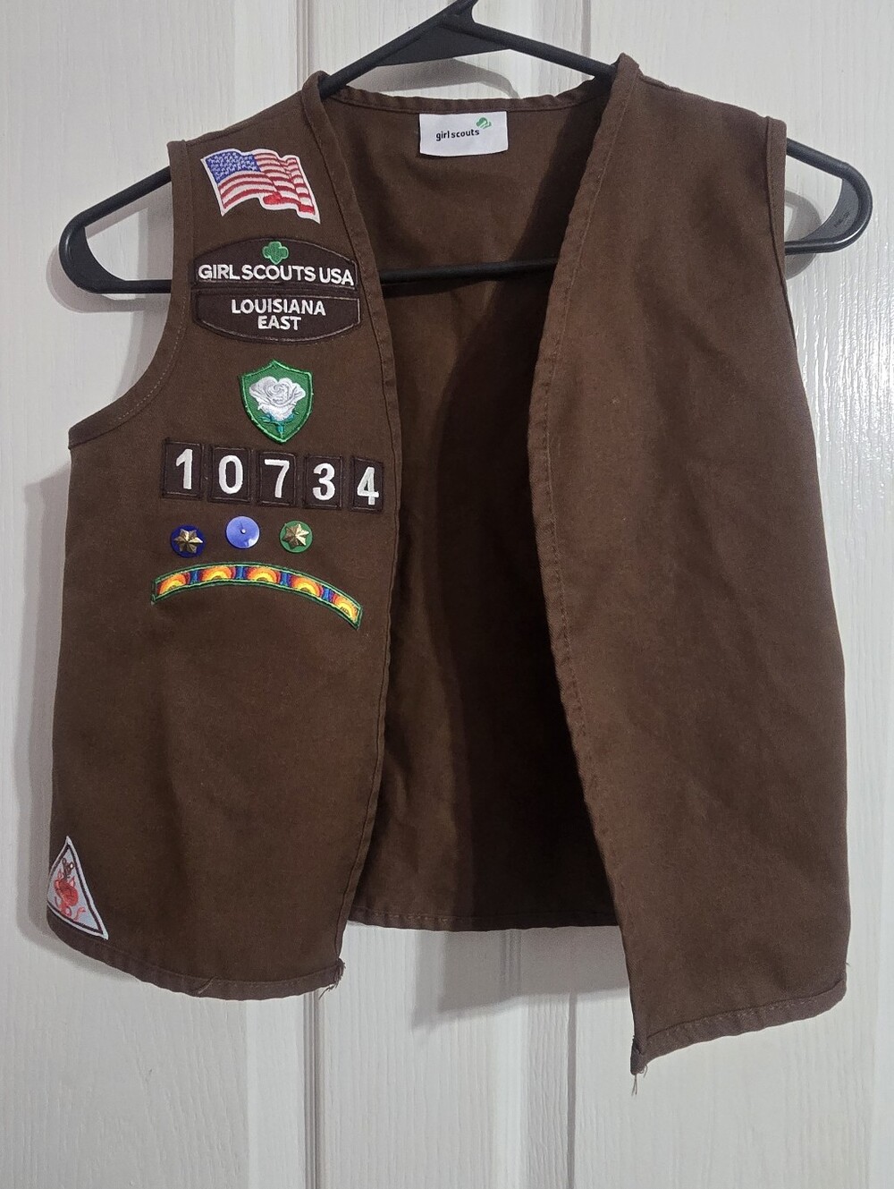 Brown Patch Vest - Brown